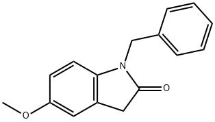 1-benzyl-5-methoxy-2,3-dihydro-1H-indol-2-one 구조식 이미지