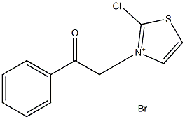 2-Chloro-3-(2-oxo-2-phenylethyl)thiazol-3-ium bromide 구조식 이미지