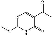 5-acetyl-2-(methylthio)pyrimidin-4(1H)-one 구조식 이미지