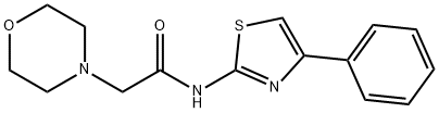 2-(morpholin-4-yl)-N-[(2E)-4-phenyl-1,3-thiazol-2(3H)-ylidene]acetamide 구조식 이미지