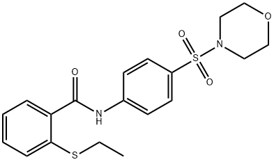 2-(ethylsulfanyl)-N-[4-(morpholin-4-ylsulfonyl)phenyl]benzamide Structure