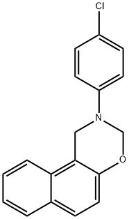 2-(4-chlorophenyl)-2,3-dihydro-1H-naphtho[1,2-e][1,3]oxazine 구조식 이미지