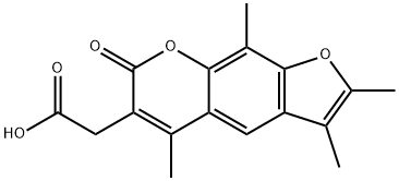 2-{2,3,5,9-tetramethyl-7-oxo-7H-furo[3,2-g]chromen-6-yl}acetic acid 구조식 이미지
