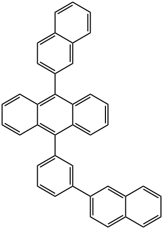 Anthracene, 9-(2-naphthalenyl)-10-[3-(2-naphthalenyl)phenyl]-
 Structure