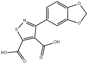 3-(Benzo[d][1,3]dioxol-5-yl)isothiazole-4,5-dicarboxylic acid Structure