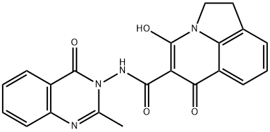 4-hydroxy-N-(2-methyl-4-oxoquinazolin-3(4H)-yl)-6-oxo-2,6-dihydro-1H-pyrrolo[3,2,1-ij]quinoline-5-carboxamide Structure