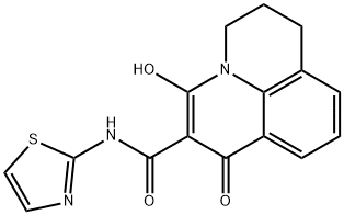 3-hydroxy-1-oxo-N-(thiazol-2-yl)-1,5,6,7-tetrahydropyrido[3,2,1-ij]quinoline-2-carboxamide Structure