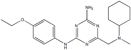 6-{[cyclohexyl(methyl)amino]methyl}-N-(4-ethoxyphenyl)-1,3,5-triazine-2,4-diamine Structure