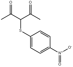 3-(4-NITRO-PHENYLSULFANYL)-PENTANE-2,4-DIONE 구조식 이미지