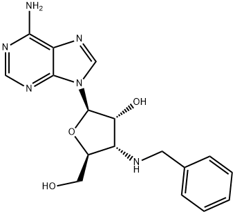 2-(6-AMINO-9H-PURIN-9-YL)-4-(BENZYLAMINO)-5-(HYDROXYMETHYL)TETRAHYDROFURAN-3-OL Structure