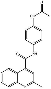 N-[4-(acetylamino)phenyl]-2-methylquinoline-4-carboxamide 구조식 이미지