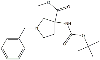 methyl 1-benzyl-3-(tert-butoxycarbonylamino)pyrrolidine-3-carboxylate Structure
