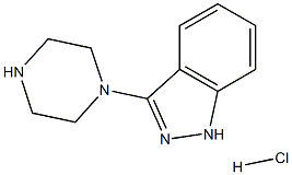 1H-Indazole, 3-(1-piperazinyl)-, monohydrochloride 구조식 이미지