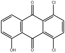 1,4-dichloro-5-hydroxy-9,10-Anthracenedione Structure