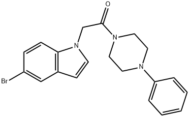 2-(5-bromo-1H-indol-1-yl)-1-(4-phenylpiperazin-1-yl)ethanone Structure