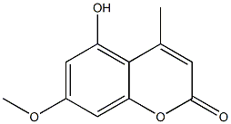 5-Hydroxy-7-methoxy-4-methyl-2H-1-benzopyran-2-one Structure