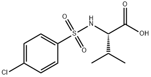 (2S)-2-(4-chlorobenzenesulfonamido)-3-methylbutanoic acid 구조식 이미지
