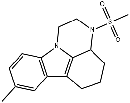 8-methyl-3-(methylsulfonyl)-2,3,3a,4,5,6-hexahydro-1H-pyrazino[3,2,1-jk]carbazole 구조식 이미지