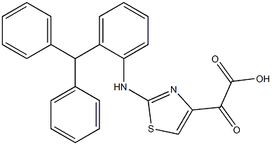 2-(2-((2-benzhydrylphenyl)amino)thiazol-4-yl)-2-oxoacetic acid 구조식 이미지