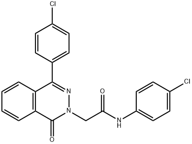 N-(4-chlorophenyl)-2-[4-(4-chlorophenyl)-1-oxophthalazin-2(1H)-yl]acetamide 구조식 이미지