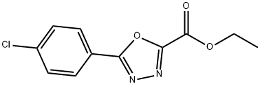 Ethyl 5-(4-chlorophenyl)-1,3,4-oxadiazole-2-carboxylate 구조식 이미지