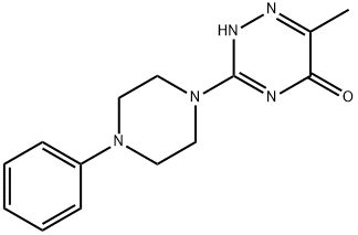 6-methyl-3-(4-phenyl-1-piperazinyl)-1,2,4-triazin-5(4H)-one 구조식 이미지