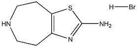 5,6,7,8-tetrahydro-4H-thiazolo-[4,5-d]-azepin-2-ylamine hydrobromide Structure