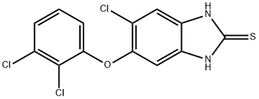 5-chloro-6-(2,3-dichorophenoxy)-2-thio-1H-benzimidazole 구조식 이미지