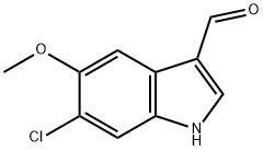 6-chloro-5-methoxy-1H-Indole-3-carboxaldehyde 구조식 이미지