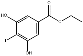 ethyl 3,5-dihydroxy-4-iodobenzoate 구조식 이미지