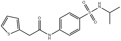 N-{4-[(isopropylamino)sulfonyl]phenyl}-2-(2-thienyl)acetamide 구조식 이미지