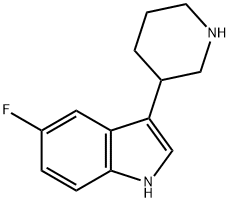5-fluoro-3-(piperidin-3-yl)-1H-indole 구조식 이미지