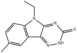 5-ethyl-8-methyl-5H-[1,2,4]triazino[5,6-b]indol-3-yl hydrosulfide Structure