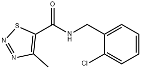 N-(2-chlorobenzyl)-4-methyl-1,2,3-thiadiazole-5-carboxamide 구조식 이미지