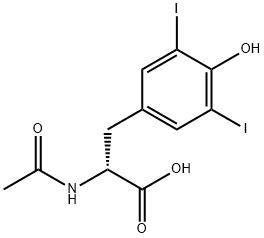 N-Acetyl-3,5-diiodo-D-tyrosine Structure