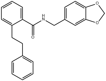 N-(1,3-benzodioxol-5-ylmethyl)-2-(2-phenylethyl)benzamide Structure