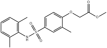 methyl {4-[(2,6-dimethylphenyl)sulfamoyl]-2-methylphenoxy}acetate Structure