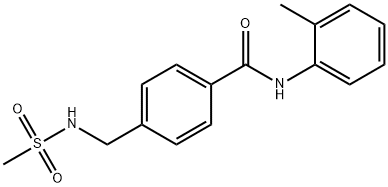 N-(2-methylphenyl)-4-{[(methylsulfonyl)amino]methyl}benzamide 구조식 이미지