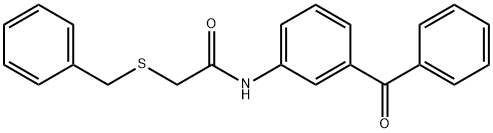 2-(benzylsulfanyl)-N-[3-(phenylcarbonyl)phenyl]acetamide Structure