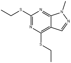 4,6-Bis(ethylthio)-1-methyl-1H-pyrazolo[3,4-d]pyrimidine Structure