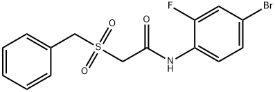 2-(benzylsulfonyl)-N-(4-bromo-2-fluorophenyl)acetamide Structure