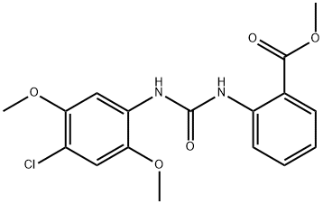 methyl 2-(3-(4-chloro-2,5-dimethoxyphenyl)ureido)benzoate 구조식 이미지