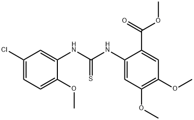 methyl 2-(3-(5-chloro-2-methoxyphenyl)thioureido)-4,5-dimethoxybenzoate 구조식 이미지