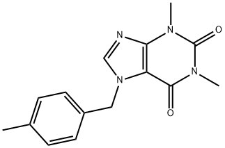 1,3-dimethyl-7-(4-methylbenzyl)-3,7-dihydro-1H-purine-2,6-dione 구조식 이미지