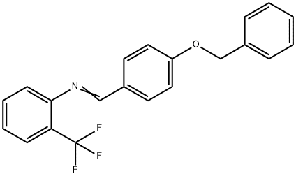 N-(4-BENZYLOXYBENZYLIDENE)-2-TRIFLUOROMETHYLANILINE Structure
