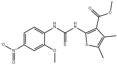 methyl 2-(3-(2-methoxy-4-nitrophenyl)thioureido)-4,5-dimethylthiophene-3-carboxylate Structure