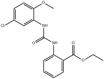 ethyl 2-(3-(5-chloro-2-methoxyphenyl)ureido)benzoate 구조식 이미지
