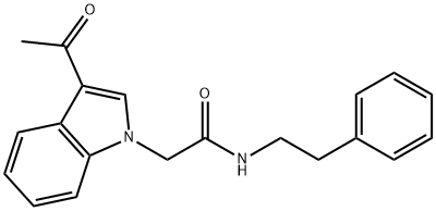 2-(3-acetyl-1H-indol-1-yl)-N-(2-phenylethyl)acetamide Structure