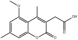 2-(5-methoxy-4,7-dimethyl-2-oxo-2H-chromen-3-yl)acetic acid 구조식 이미지