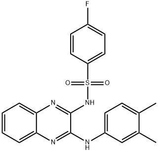 N-{3-[(3,4-dimethylphenyl)amino]quinoxalin-2-yl}-4-fluorobenzenesulfonamide Structure